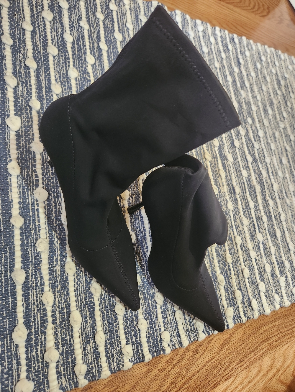Mango Pointed Toe Sock Heel Boots NWT - Picture 10 of 14